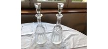 Deux carafes en cristal