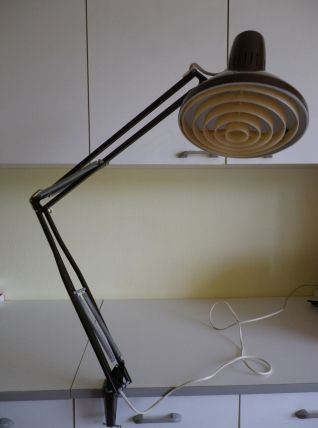 Lampe d architecte 2 bras tubulaires Tôle émaillée