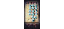 boutons bois bleu ciel motif fille et loup