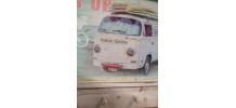 Porte manteau bois peint combi vintage