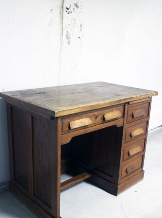 Bureau chêne vintage ministre années 60 