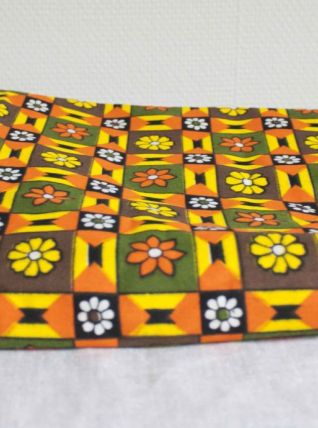 tissu ameublement vintage années 70
