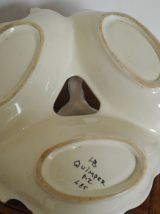 Serviteur Mendiant HB Faience Quimper à 3 compartiments