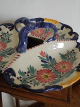 Serviteur Mendiant HB Faience Quimper à 3 compartiments
