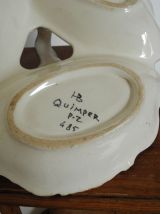 Serviteur Mendiant HB Faience Quimper à 3 compartiments
