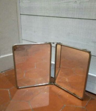 Miroir de barbier double