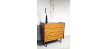 Commode scandinave vintage pieds compas 60's