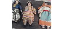 LOT DE 22 POUPEES PORCELAINE ARTICULLES COSTUMES PAYS 