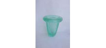 Daum - Vase polylobé à décor givré