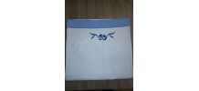 Drap ancien en coton épais brodé