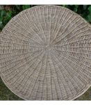 Table en rotin osier peacock vintage