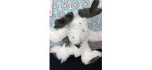 cadre ancien patiné, déco peluche