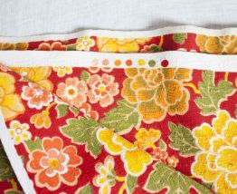 tissu d'ameublement vintage à fleurs