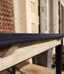 Table carrée relookée avec rallonges