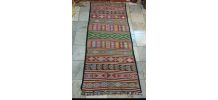 kilim couloir multicolore fait à la main 