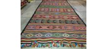 kilim couloir multicolore fait à la main 