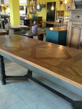 Table à rallonge en chêne de style vintage. Long max.284*84
