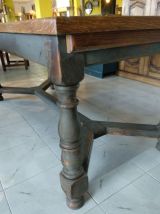 Table à rallonge en chêne de style vintage. Long max.284*84