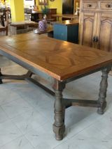 Table à rallonge en chêne de style vintage. Long max.284*84