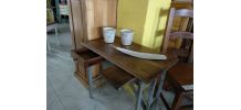 Table d'appoint ou bureau de style vintage avec tiroir.