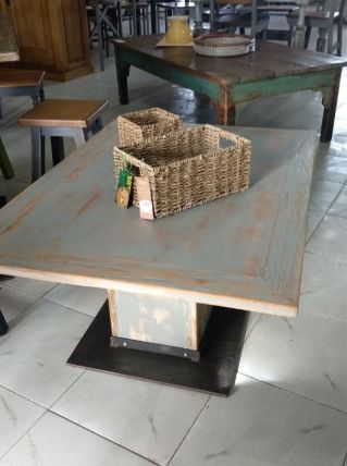 Table basse en bois de style vintage. ERV2