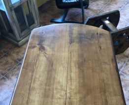 Table pliante ronde en chêne TM017