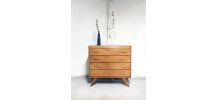 Commode vintage scandinave pieds compas 60's