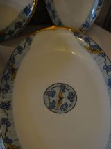 Vintage Ancien 5 plat en porcelaine de limoge art déco 