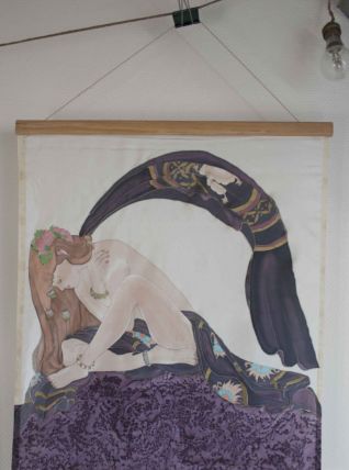 peinture sur soie murale 