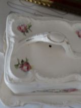 Ancien grand beurrier ou fromage avec cloche faïence FRANZ A