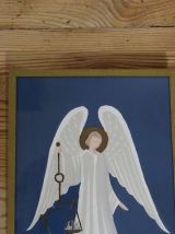 petite peinture religieuse fait main  vintage 