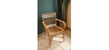 Chaise en rotin vintage