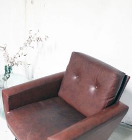 Paire de fauteuils vintage années 50 style P. Guariche