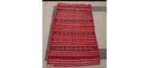 Kilim tapis rouge berbère fait à la main en laine 
