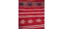 Kilim tapis rouge berbère fait à la main en laine 