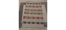 Kilim gris fait à la main en laine 