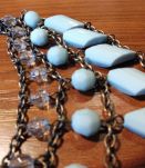 Collier retro turquoises triple rangs