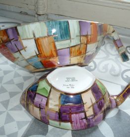 Ensemble 2 plats/coupes déco forme lozange