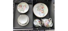 Service complet cafe et dessert en porcelaine fine chinoise
