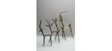 4 belles antilopes en laiton
