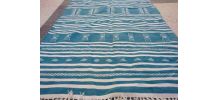 Tapis rouge berbère en pure laine 