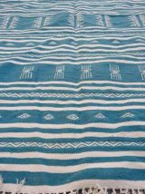 Tapis rouge berbère en pure laine 