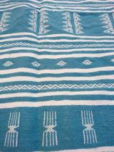 Tapis rouge berbère en pure laine 