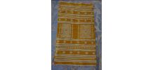 Tapis jaune et blanc en pure laine 105cm*60cm