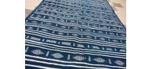 Tapis berbère bleu et blanc fait main 235cm*140cm