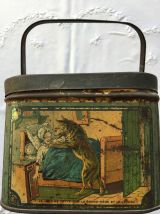 Boite en métal forme panier 