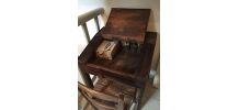 Ancien pupitre/écritoire en bois foncé 