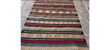 Tapis kilim berbère multicolore fait main 145cm*100cm