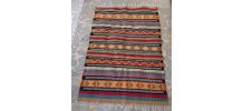 Tapis kilim berbère multicolore fait main 145cm*100cm