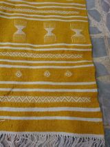 Tapis jaune fait main 140cm*90cm